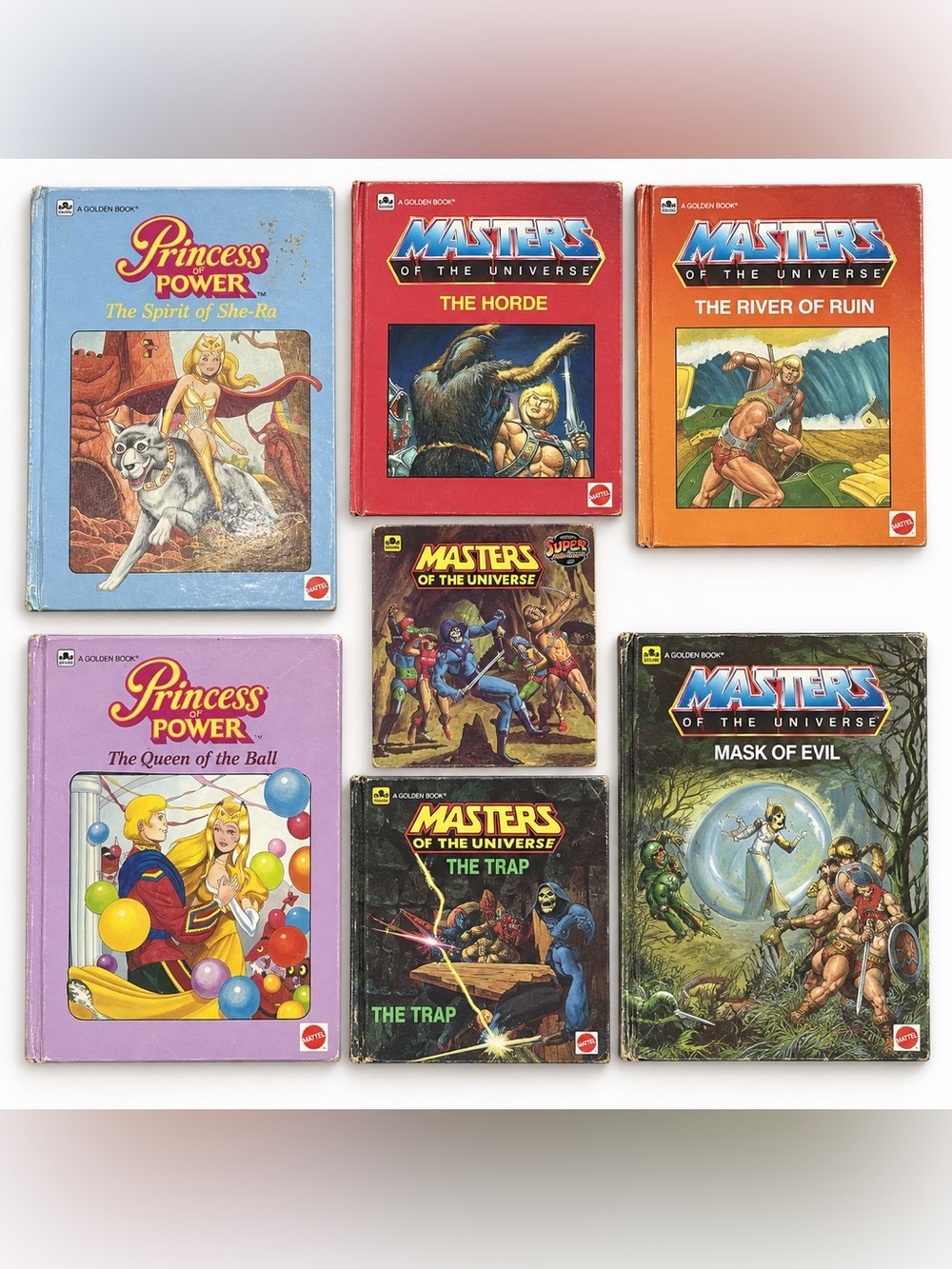 Vintage He-Man MOTU & Princess of Power Book Lot of 7
